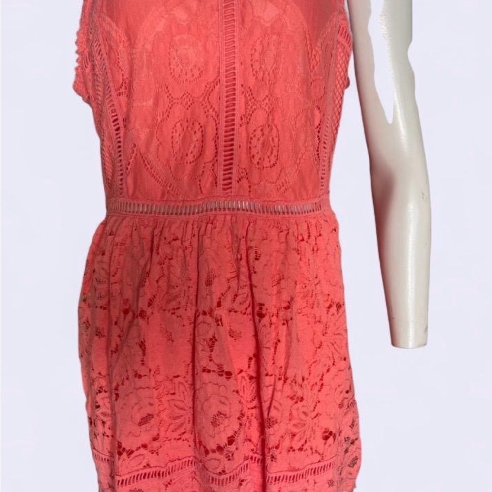 Xhilaration Coral Lace Mini Dress